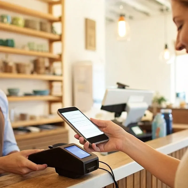 Accepting a credit card payment on a smartphone without a card machine.