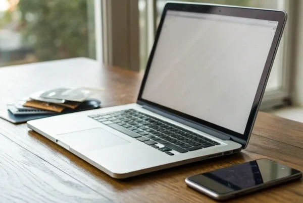Laptop and smartphone displaying the process of how to integrate a payment gateway in a website.