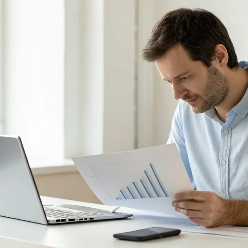 Business owner analyzing dual pricing for credit card processing.