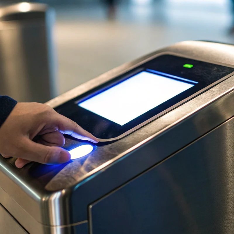 A customer makes a contactless payment on a point of sale terminal.