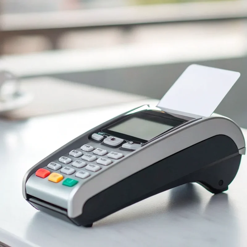 A credit card payment processed on a mobile reader using one of the best free credit card processing apps.