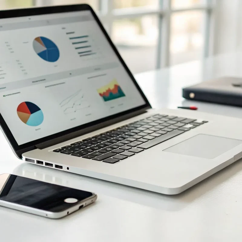 A laptop showing the setup of a secure e-commerce payment integration system.