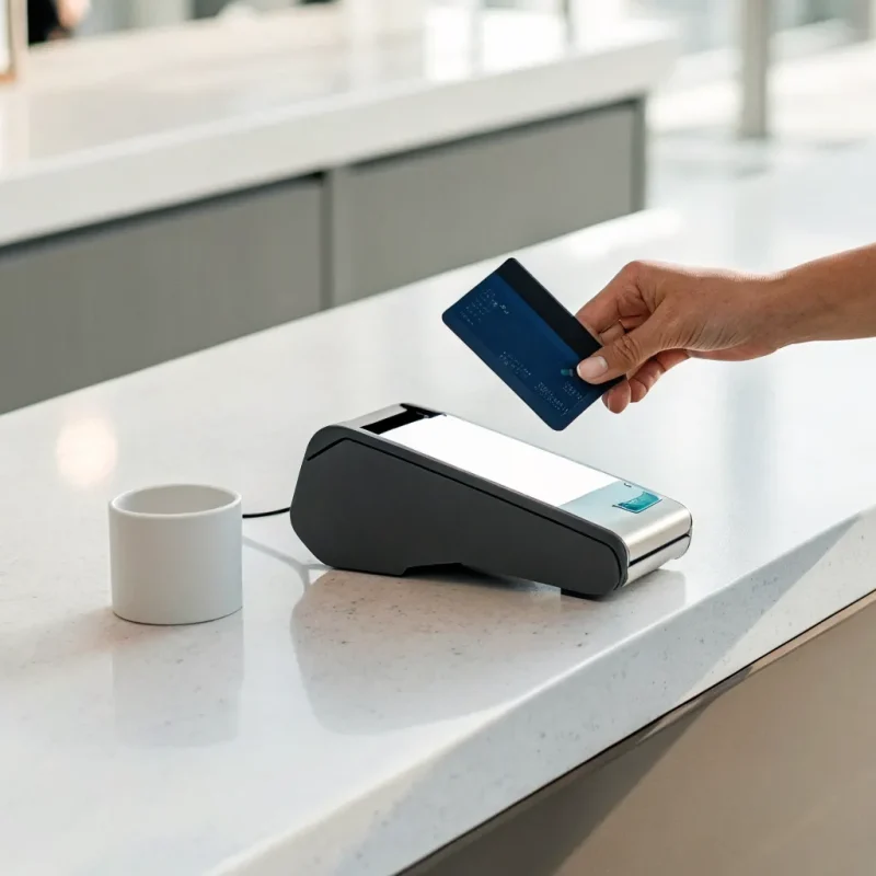 A business passes credit card fees to a customer during a payment.