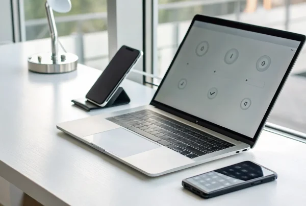 A virtual terminal on a laptop for processing phone payments.