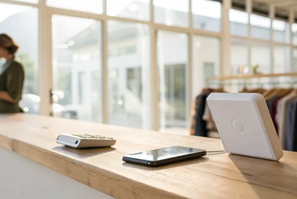 A credit card reader used by a small business to get the cheapest processing fees.