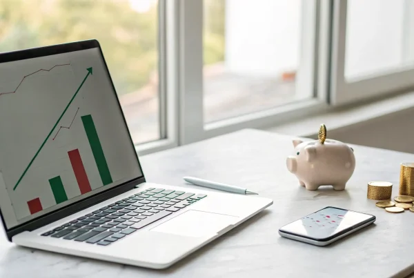 Piggy bank and laptop on a desk symbolizing the cheapest way to accept payments online.